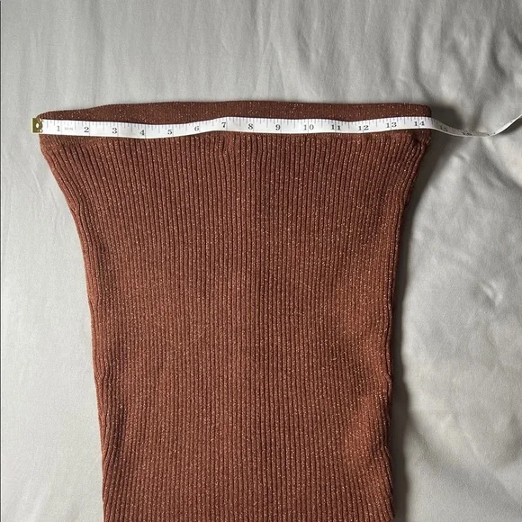 Camila Coelho Brown Metallic Thread Mini Skirt - Picture 4 of 5